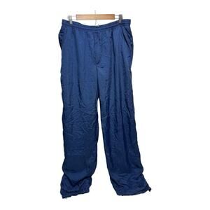 Vtg Christian Dior Monsieur Blue Windbreaker Pants Mens XL Lined Zip Cuffs